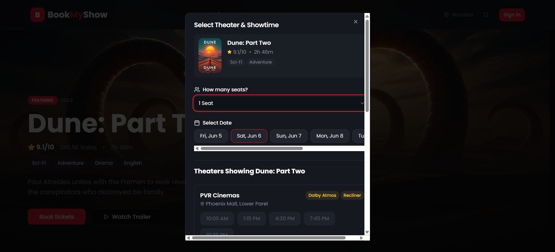 BookMyShow Clone screenshot 4